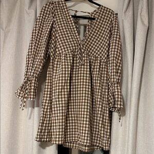Gingham baby doll dress